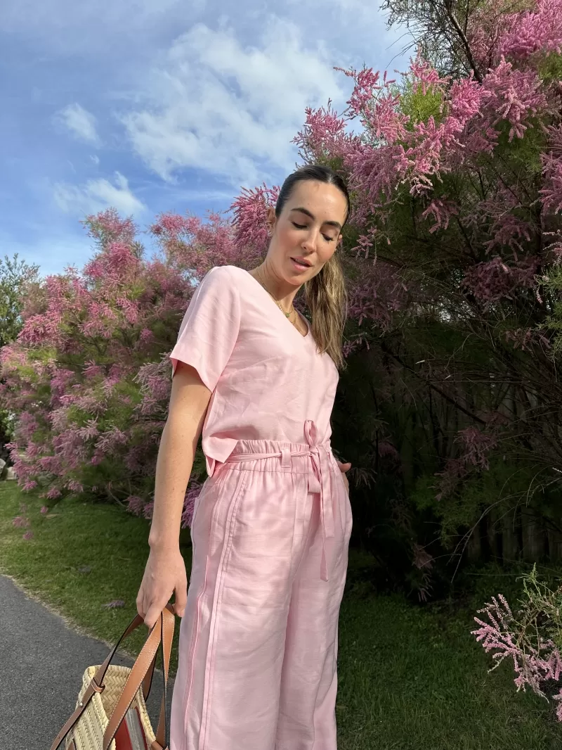 Hidrogênio - NUBIA STRAIGHT TROUSERS WITH GLOSSY LINING - 19824515 Hidrogênio - NUBIA STRAIGHT TROUSERS WITH GLOSSY LINING - 19824515