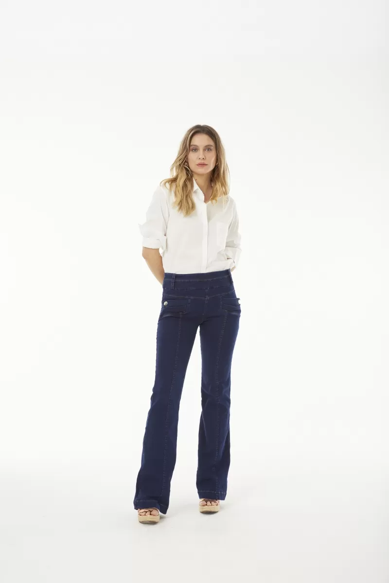 Hidrogênio - BLACK FLARE PANTS - 19642 Hidrogênio - BLACK FLARE PANTS - 19642