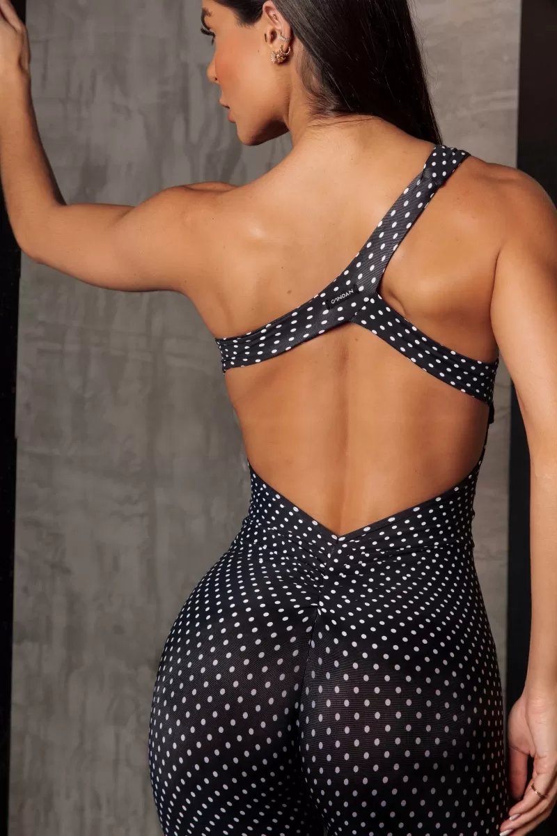 Canoan - 1 Shoulder Mini Polka Dot Jumpsuit - 26973 Canoan - 1 Shoulder Mini Polka Dot Jumpsuit - 26973