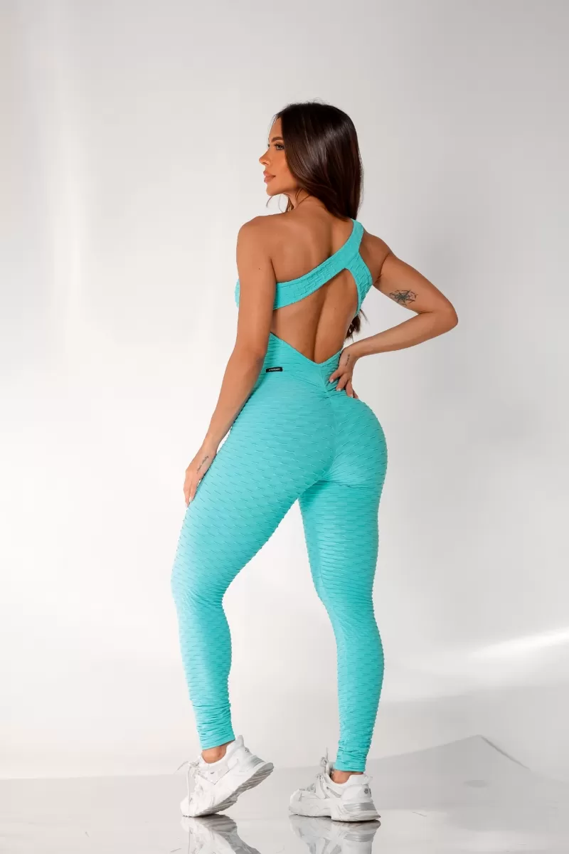 Canoan - Bertie Blue Tropical Scrunch Jumpsuit - 26003 Canoan - Bertie Blue Tropical Scrunch Jumpsuit - 26003