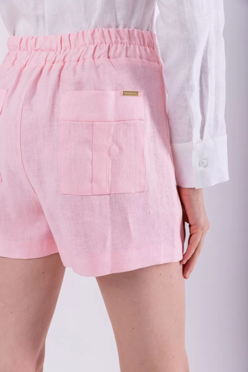 Hidrogênio - LINEN SKIRT SHORTS WITH TIE AND GLOSSY POCKET - 19885515 Hidrogênio - LINEN SKIRT SHORTS WITH TIE AND GLOSSY POCKET - 19885515
