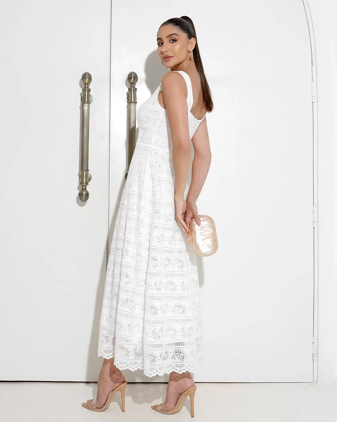 Miss Misses - Dress Miss Misses Long lace With Zipper Off White - 80512OFF Miss Misses - Dress Miss Misses Long lace With Zipper Off White - 80512OFF