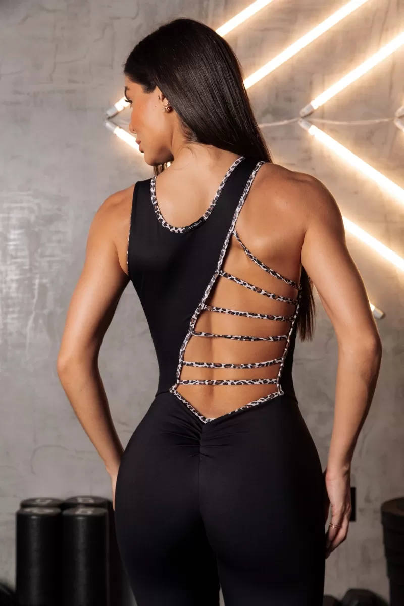 Canoan - Ap Black and Jaguar Jumpsuit - 26976 Canoan - Ap Black and Jaguar Jumpsuit - 26976
