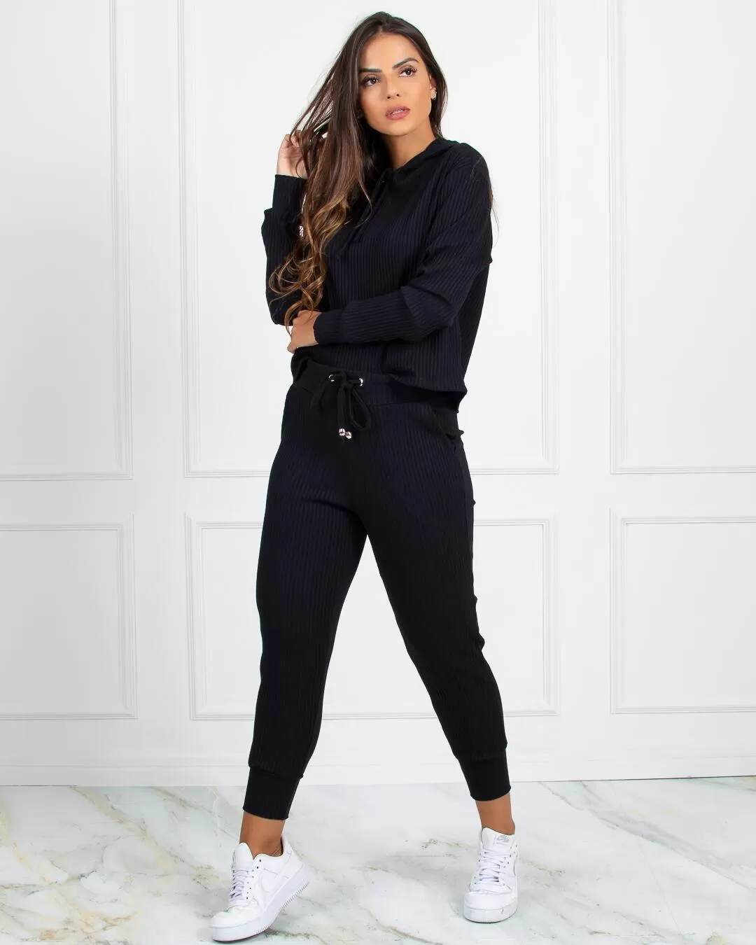 Miss Misses - Miss Misses Shirt with Black Hood - 90146PRETO Miss Misses - Miss Misses Shirt with Black Hood - 90146PRETO