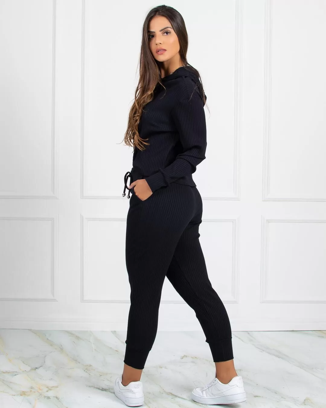 Miss Misses - Miss Misses Shirt with Black Hood - 90146PRETO Miss Misses - Miss Misses Shirt with Black Hood - 90146PRETO