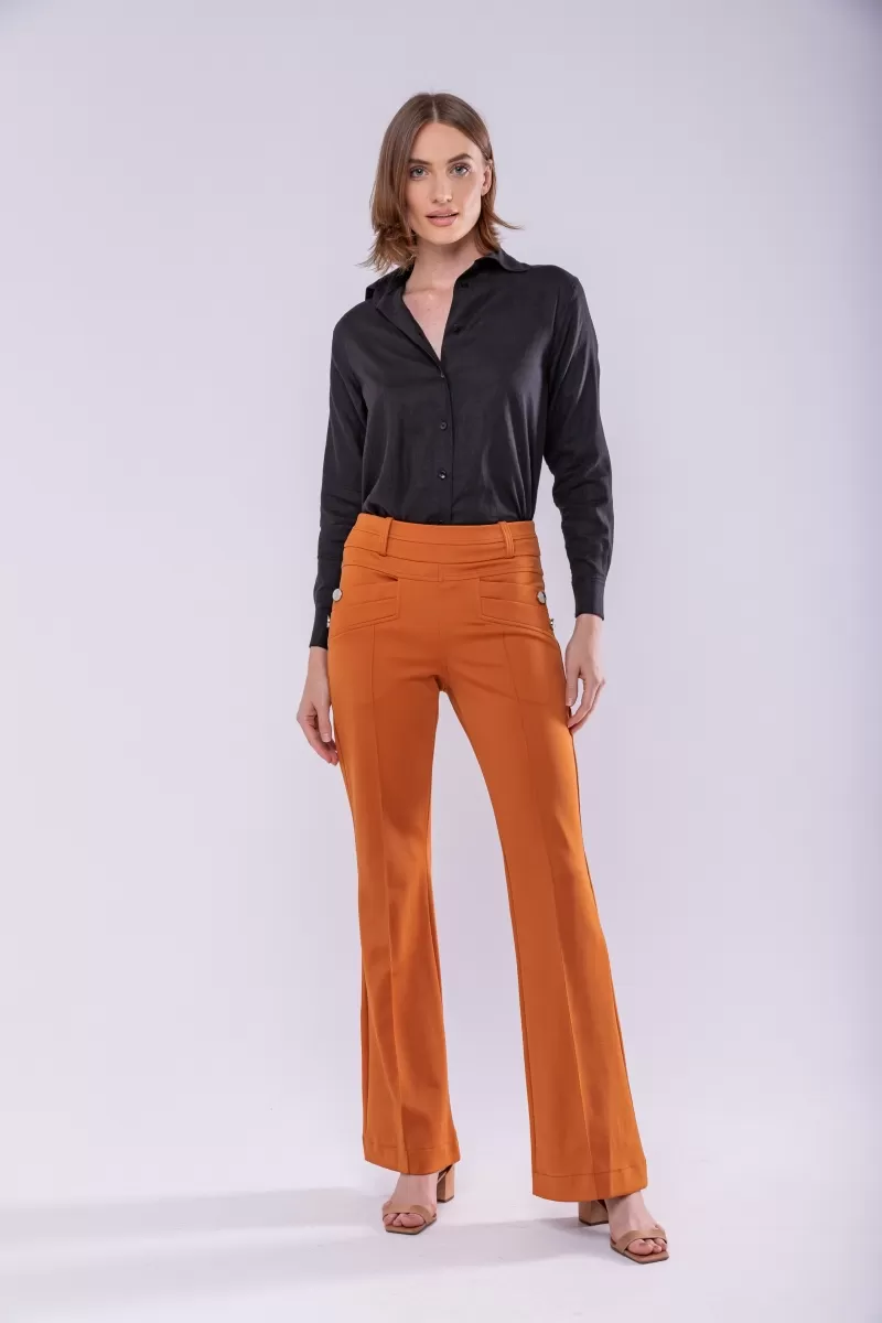 Hidrogênio - FLARE PANTS BLACKBERRY ORANGE - 1950701003 Hidrogênio - FLARE PANTS BLACKBERRY ORANGE - 1950701003