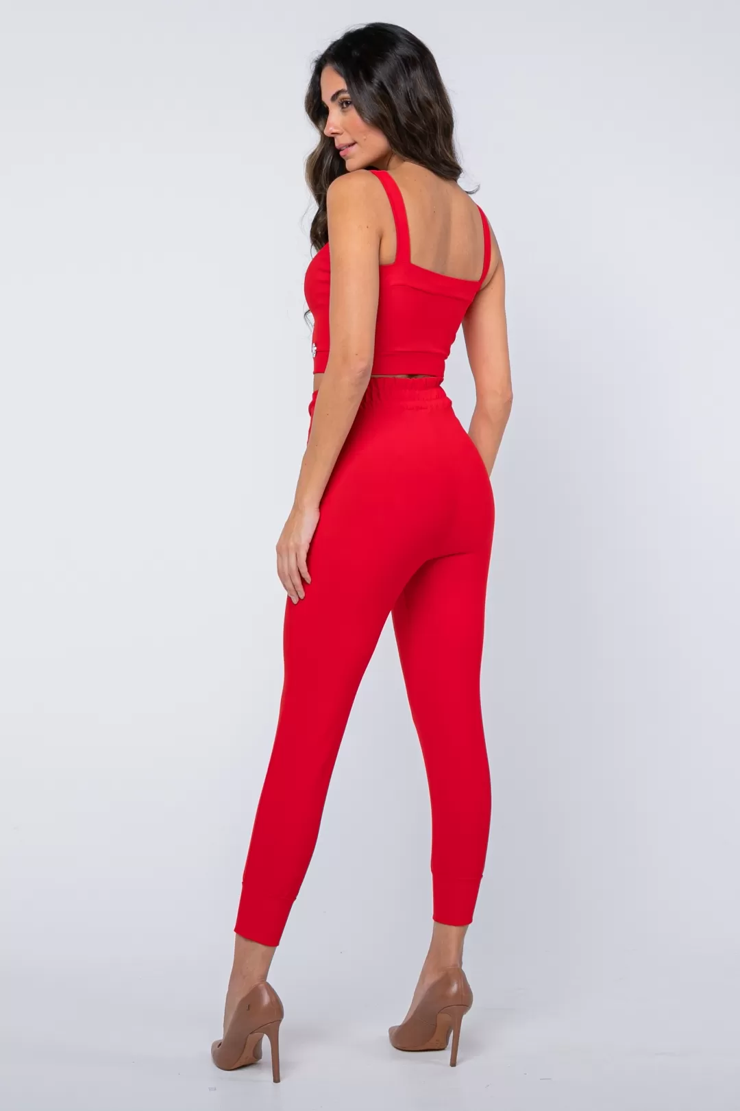 Miss Misses - Set Miss Misses Pants and Cropped Red - 50346VERMELHO Miss Misses - Set Miss Misses Pants and Cropped Red - 50346VERMELHO