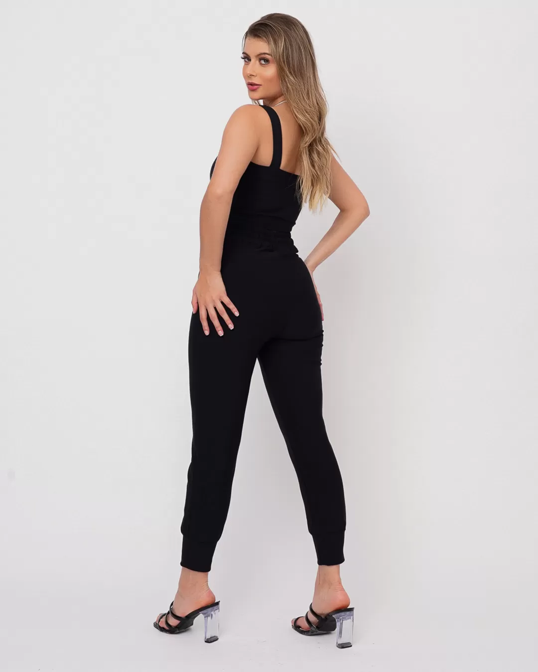 Miss Misses - Set Miss Misses Pants and Cropped Black - 50346PRETO Miss Misses - Set Miss Misses Pants and Cropped Black - 50346PRETO