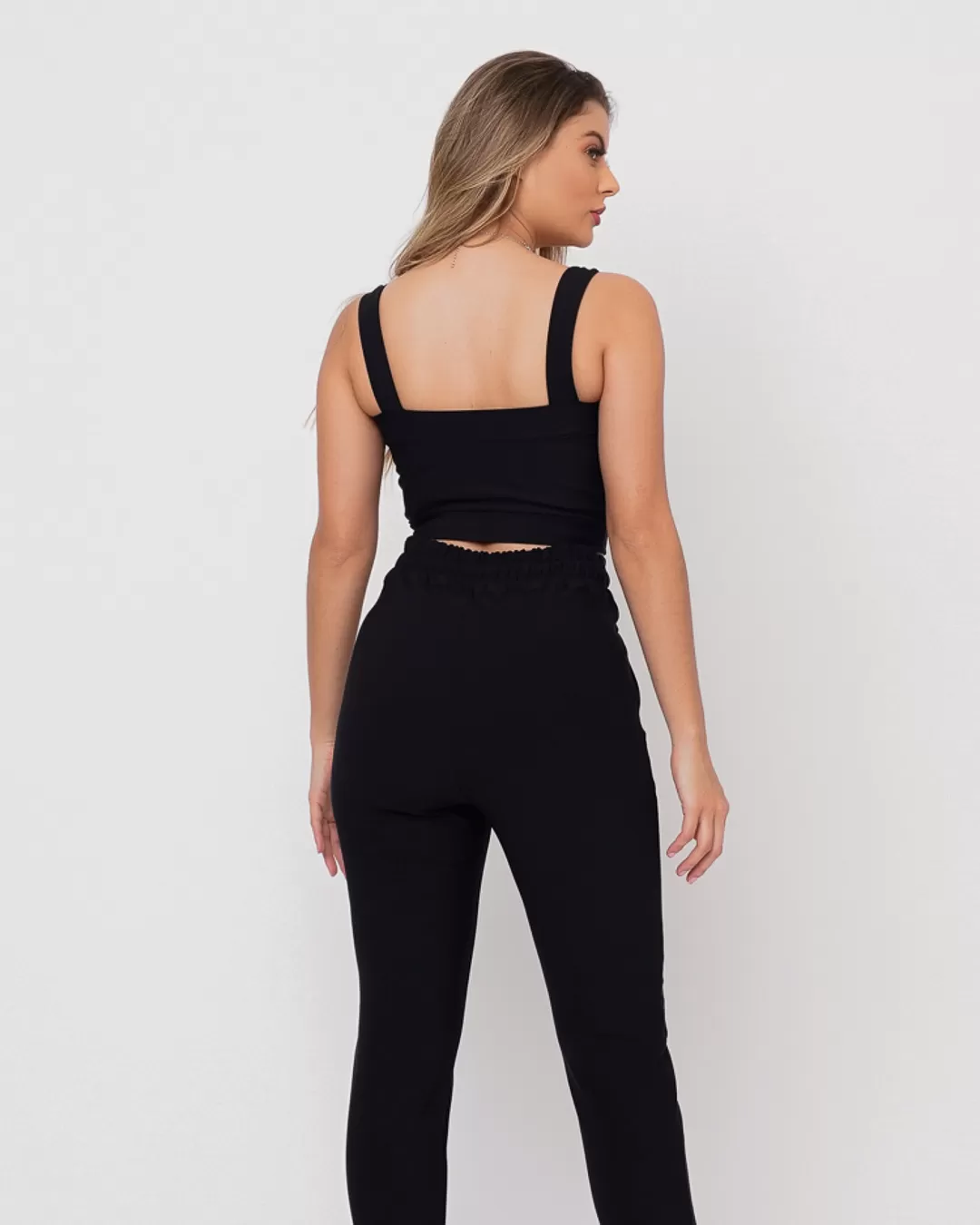 Miss Misses - Set Miss Misses Pants and Cropped Black - 50346PRETO Miss Misses - Set Miss Misses Pants and Cropped Black - 50346PRETO