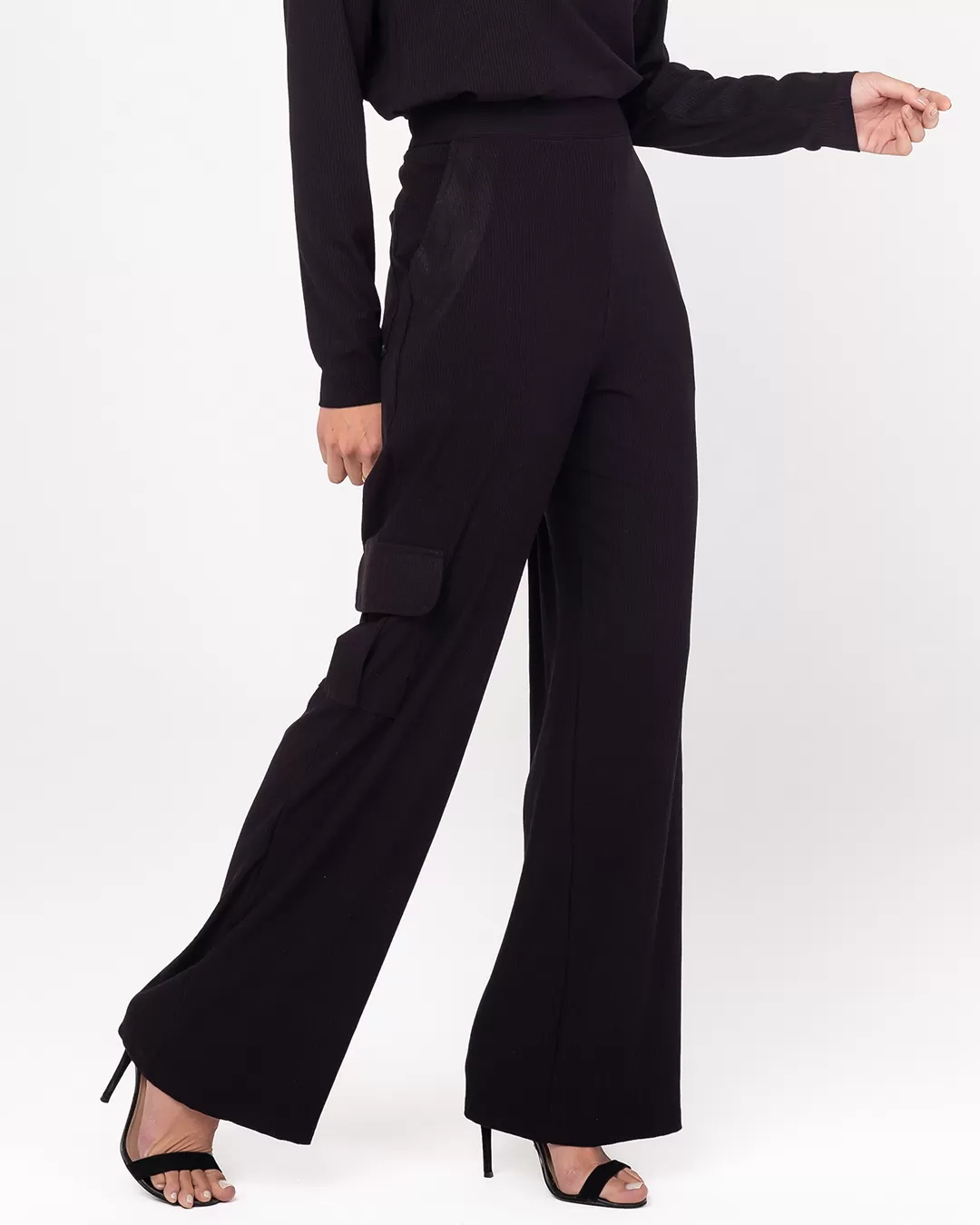 Miss Misses - Pants Miss Misses Pantalona With Pockets Black - D0020PRETO Miss Misses - Pants Miss Misses Pantalona With Pockets Black - D0020PRETO
