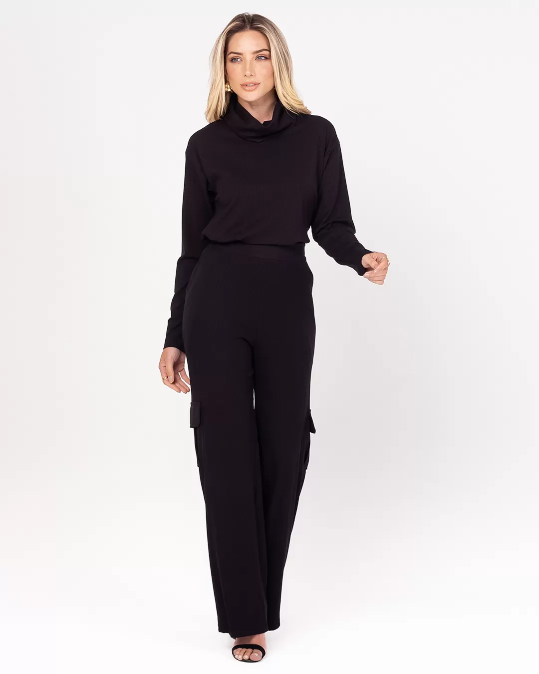 Miss Misses - Pants Miss Misses Pantalona With Pockets Black - D0020PRETO Miss Misses - Pants Miss Misses Pantalona With Pockets Black - D0020PRETO