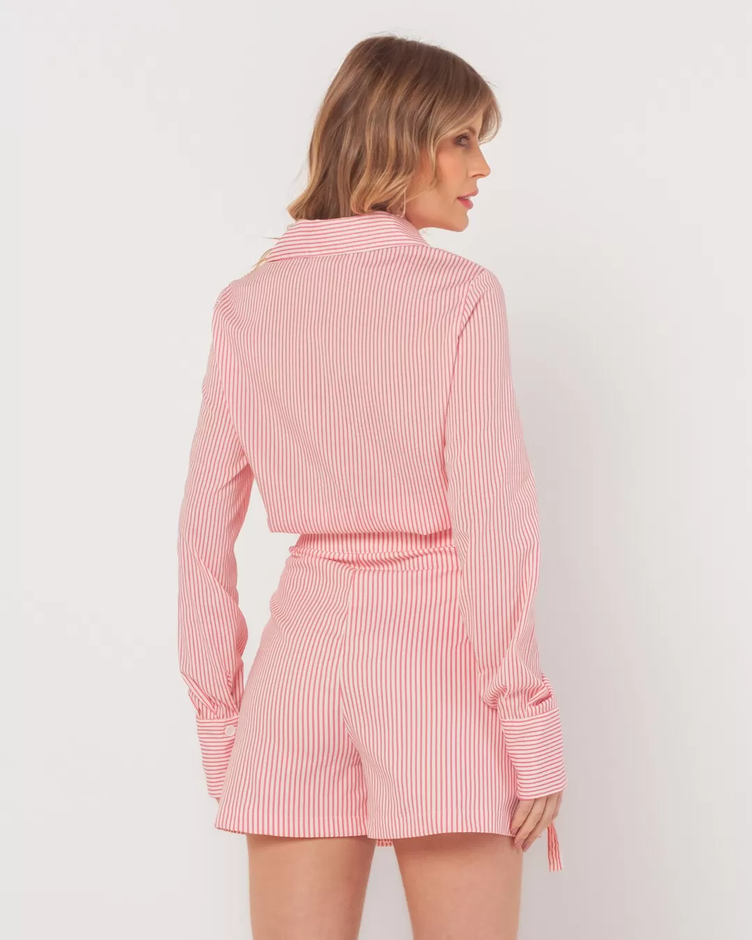 Miss Misses - Short Skirt Miss Misses Striped With Pink Details - 54091ROSA Miss Misses - Short Skirt Miss Misses Striped With Pink Details - 54091ROSA