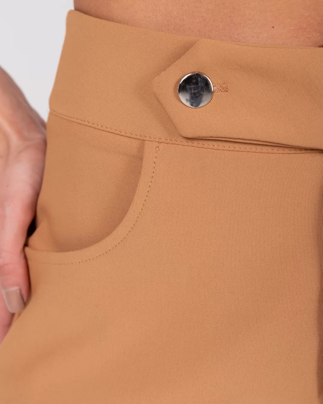 Miss Misses - Short Miss Misses With Pocket and Caramel Button - 54048BEGE Miss Misses - Short Miss Misses With Pocket and Caramel Button - 54048BEGE