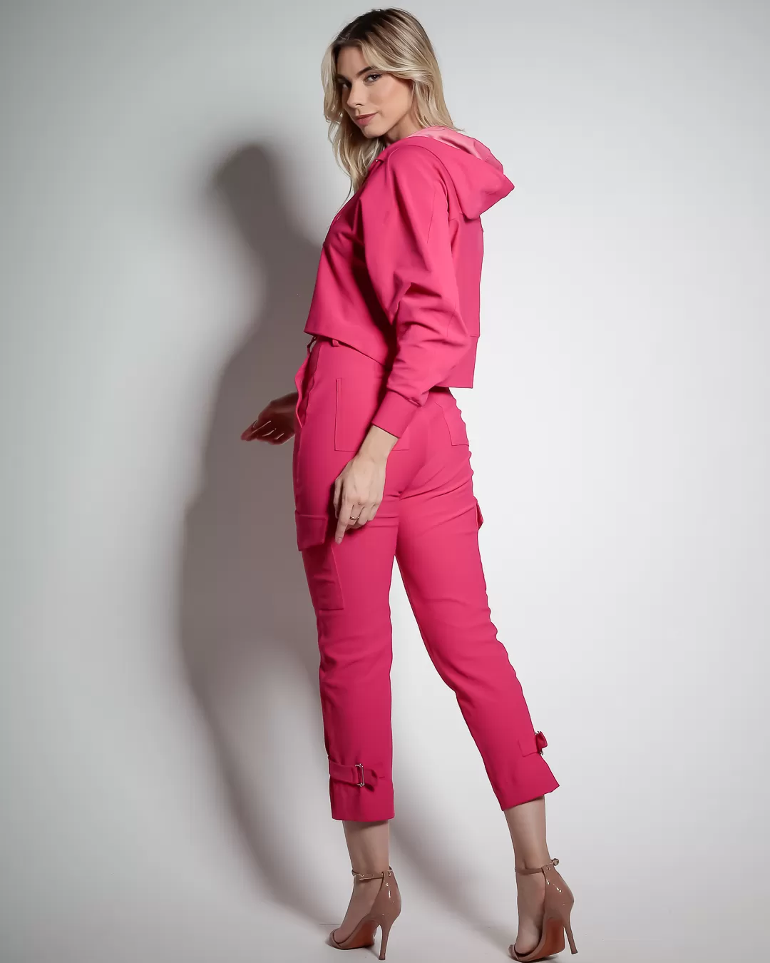 Miss Misses - Miss Misses Pants With Pockets On The Sides Pink - 19104PINK Miss Misses - Miss Misses Pants With Pockets On The Sides Pink - 19104PINK