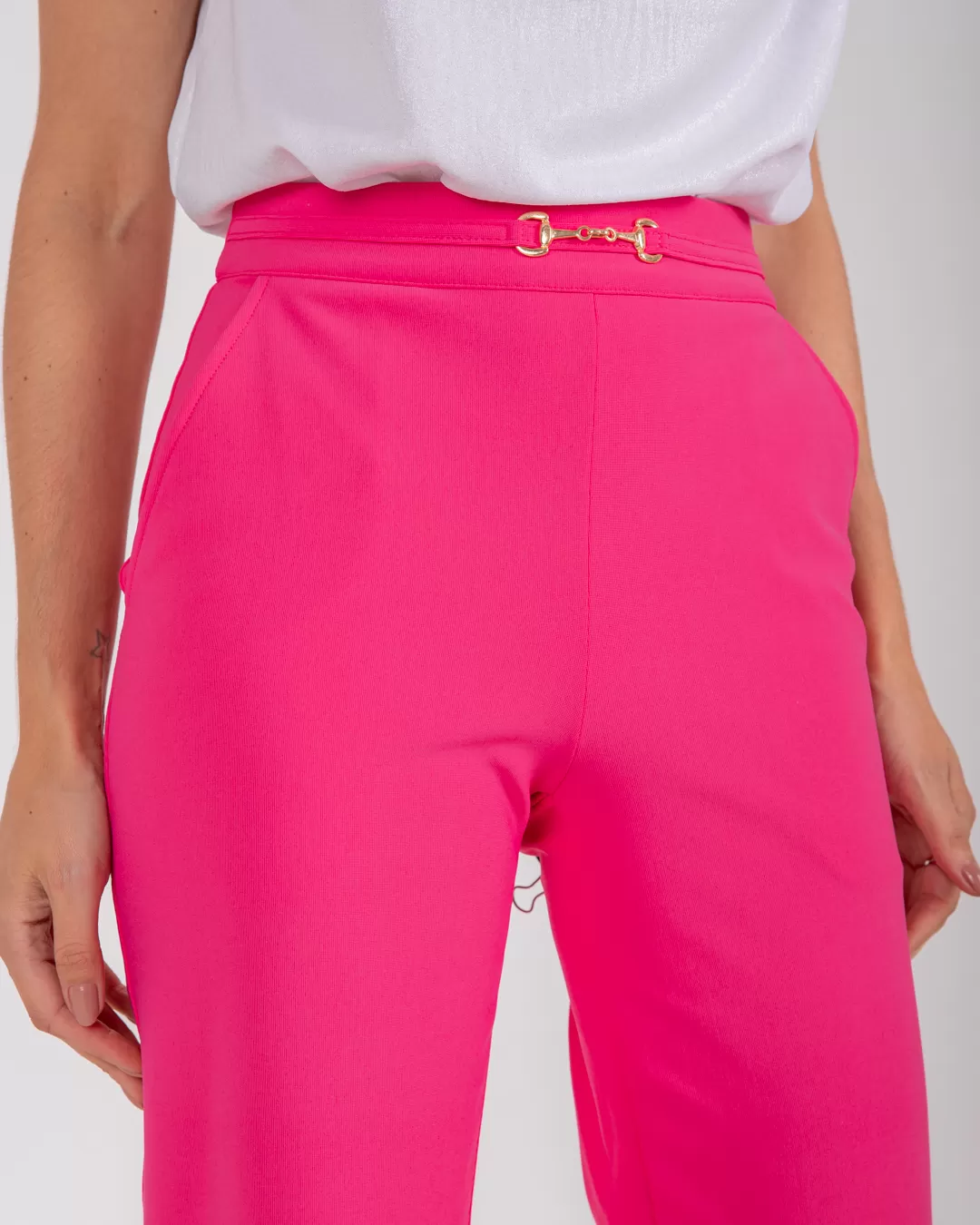 Miss Misses - Pants Miss Misses Detail Metal Front Pink - 54072PINK Miss Misses - Pants Miss Misses Detail Metal Front Pink - 54072PINK