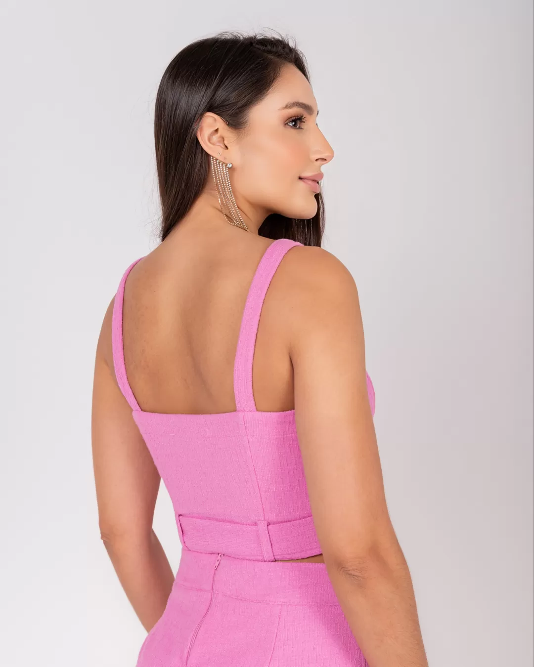 Miss Misses - Cropped Miss Misses Zipper Tweed Passante pink - 54054ROSA Miss Misses - Cropped Miss Misses Zipper Tweed Passante pink - 54054ROSA
