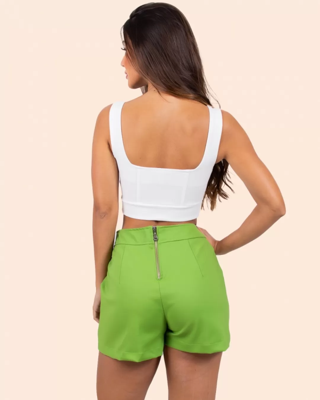 Miss Misses - Cropped Miss Misses Tank Shirt With Zipper Offwhite - 80438OFF Miss Misses - Cropped Miss Misses Tank Shirt With Zipper Offwhite - 80438OFF
