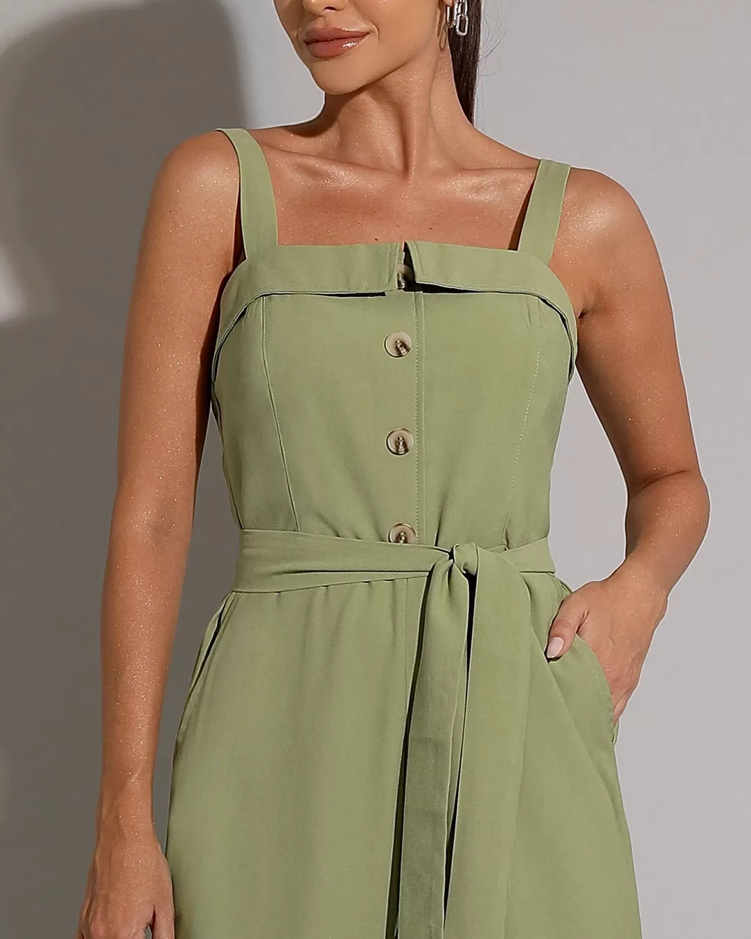 Miss Misses - Miss Misses Jumpsuit with Crossover Detail on the Green Bust - 54187023 Miss Misses - Miss Misses Jumpsuit with Crossover Detail on the Green Bust - 54187023