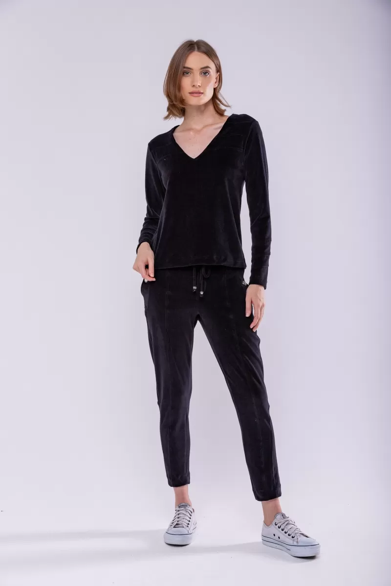 Hidrogênio - BLACK PLUSH LONG SLEEVE SET - 19724001 Hidrogênio - BLACK PLUSH LONG SLEEVE SET - 19724001
