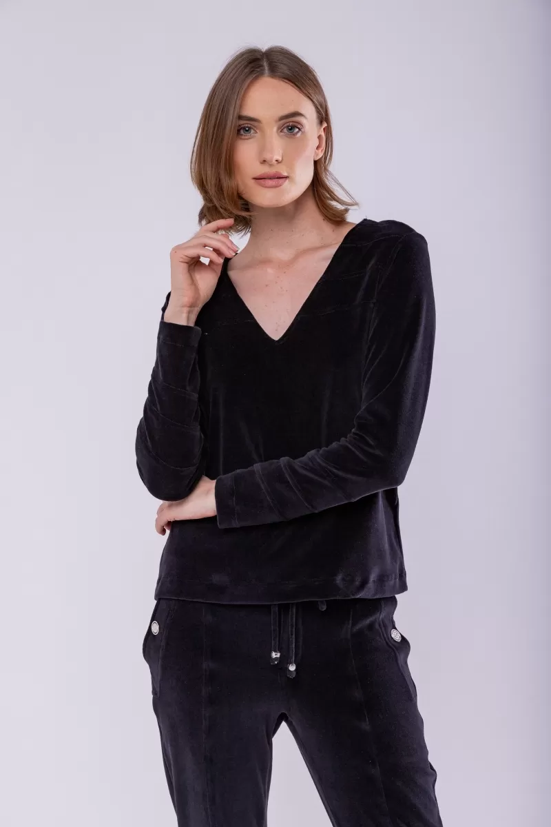 Hidrogênio - BLACK PLUSH LONG SLEEVE SET - 19724001 Hidrogênio - BLACK PLUSH LONG SLEEVE SET - 19724001