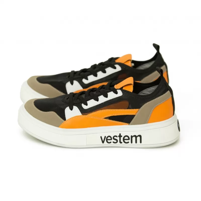 Vestem - Frida Multicolor Black/Orange Sneakers - TE20.C0499 Vestem - Frida Multicolor Black/Orange Sneakers - TE20.C0499