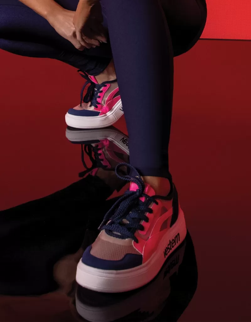 Vestem - Frida Multicolor Navy/Pink Neon Sneakers - TE20.C0500 Vestem - Frida Multicolor Navy/Pink Neon Sneakers - TE20.C0500