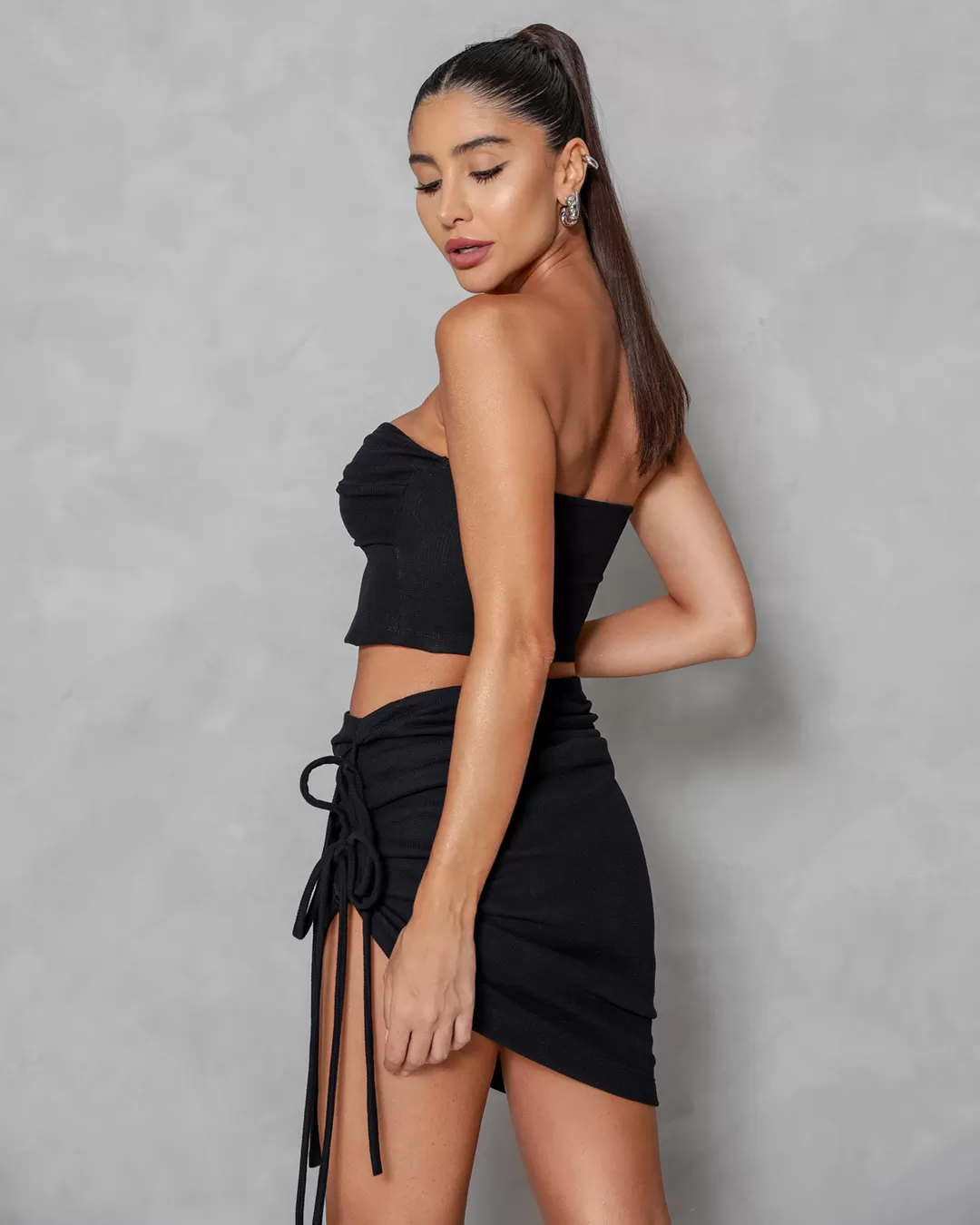 Dot Clothing - Cropped Dot Clothing Twisted Black - 2158PRETO Dot Clothing - Cropped Dot Clothing Twisted Black - 2158PRETO
