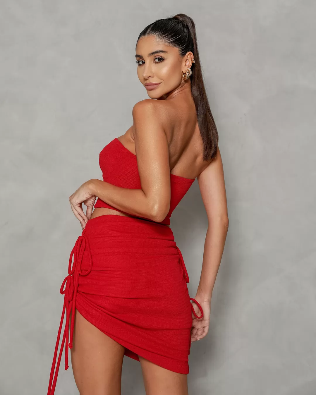 Dot Clothing - Cropped Dot Clothing Twisted Red - 2158VERMELHO Dot Clothing - Cropped Dot Clothing Twisted Red - 2158VERMELHO