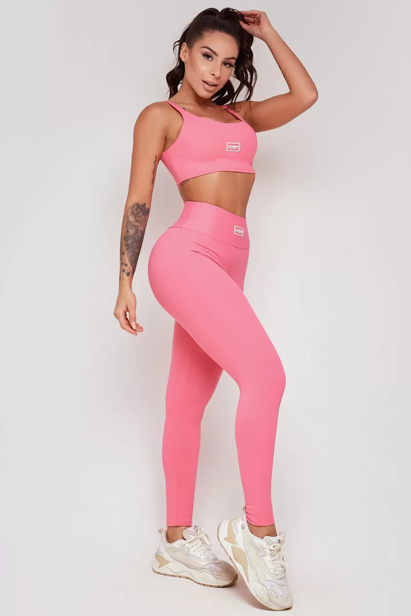 Lets Gym - Legging Basic Colors Pink Barbie - 1713DRB Lets Gym - Legging Basic Colors Pink Barbie - 1713DRB