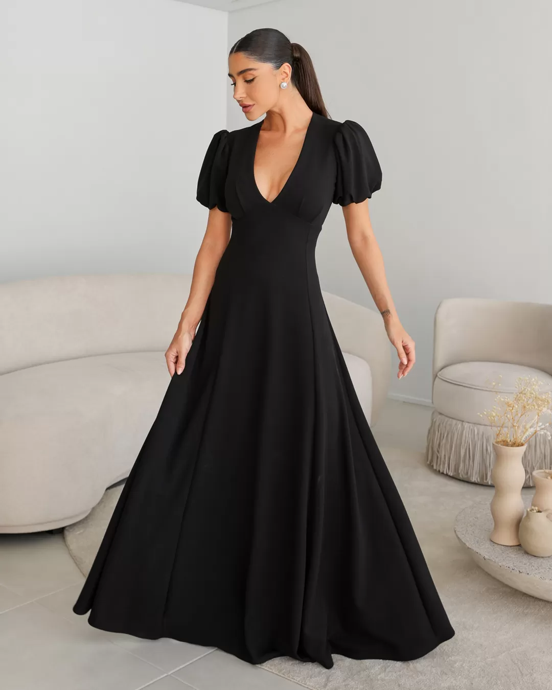 Dot Clothing - Dress Dot Clothing Long Sleeve Black - 2106PRETO Dot Clothing - Dress Dot Clothing Long Sleeve Black - 2106PRETO