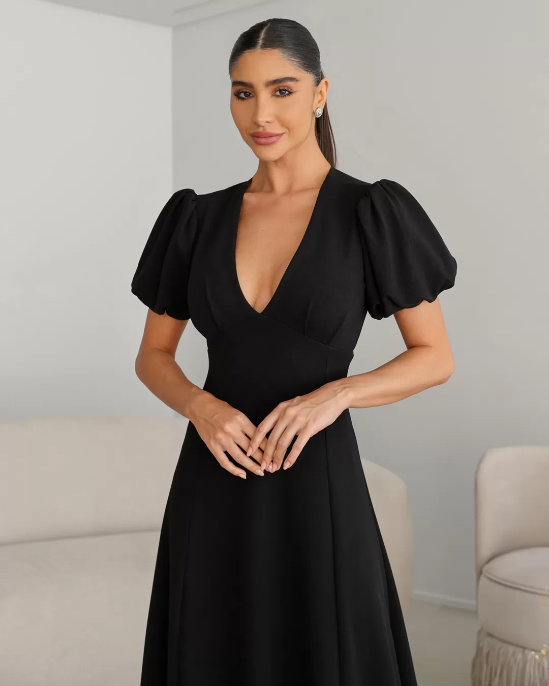 Dot Clothing - Dress Dot Clothing Long Sleeve Black - 2106PRETO Dot Clothing - Dress Dot Clothing Long Sleeve Black - 2106PRETO