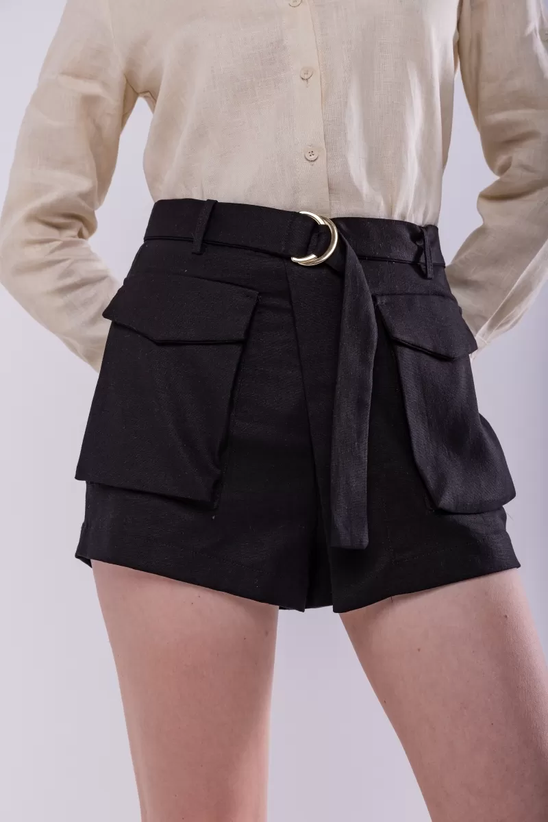 Hidrogênio - SHORTS SKIRT WITH BLACK BELT - 19891001 Hidrogênio - SHORTS SKIRT WITH BLACK BELT - 19891001