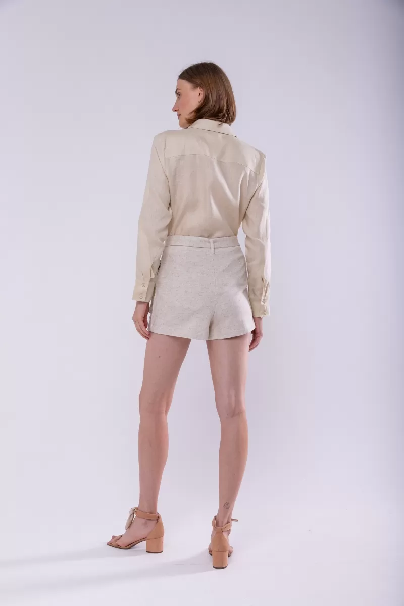 Hidrogênio - SHORTS SKIRT WITH BELT BEIGE ORIGIN - 19891509 Hidrogênio - SHORTS SKIRT WITH BELT BEIGE ORIGIN - 19891509