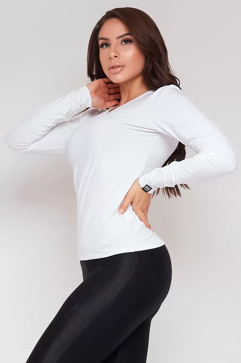 Lets Gym - White Thermal Shirt - 2324BR Lets Gym - White Thermal Shirt - 2324BR