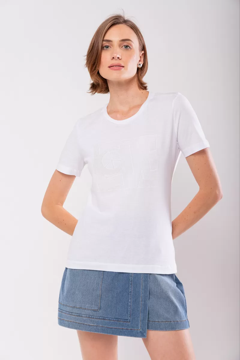 Hidrogênio - WHITE LOVE PRINTED T-SHIRT - 19773002 Hidrogênio - WHITE LOVE PRINTED T-SHIRT - 19773002
