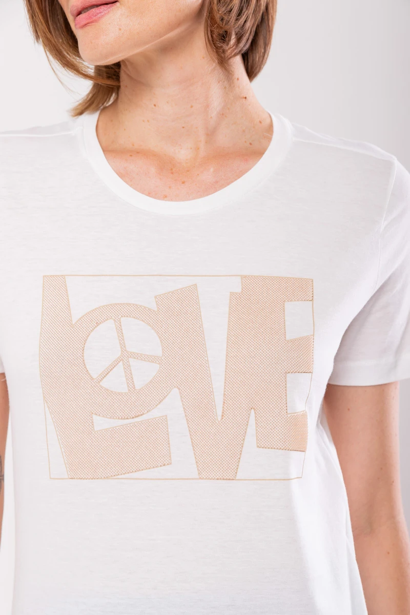 Hidrogênio - LOVE OFF WHITE PRINTED T-SHIRT - 19773018