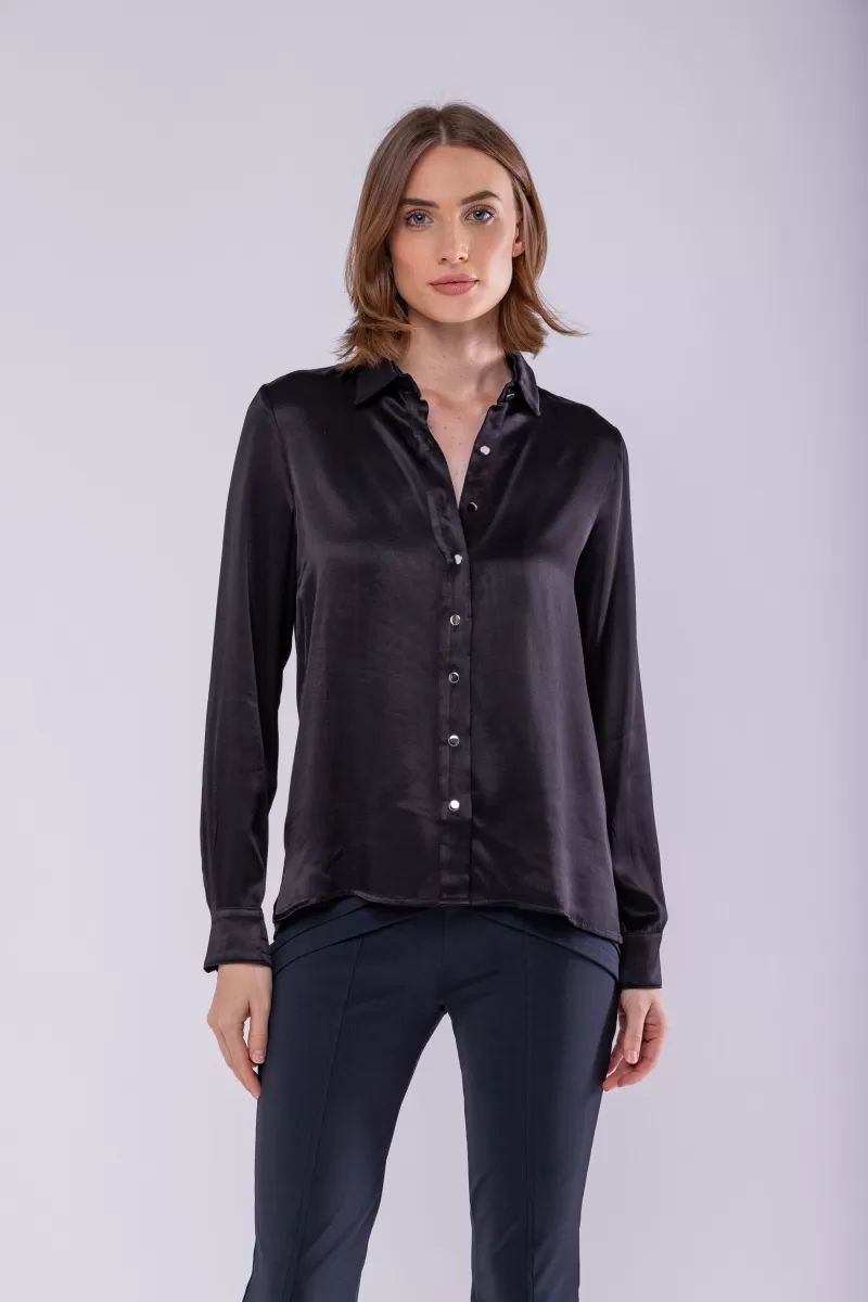 Hidrogênio - BLACK SATIN SHIRT - 19829001 Hidrogênio - BLACK SATIN SHIRT - 19829001