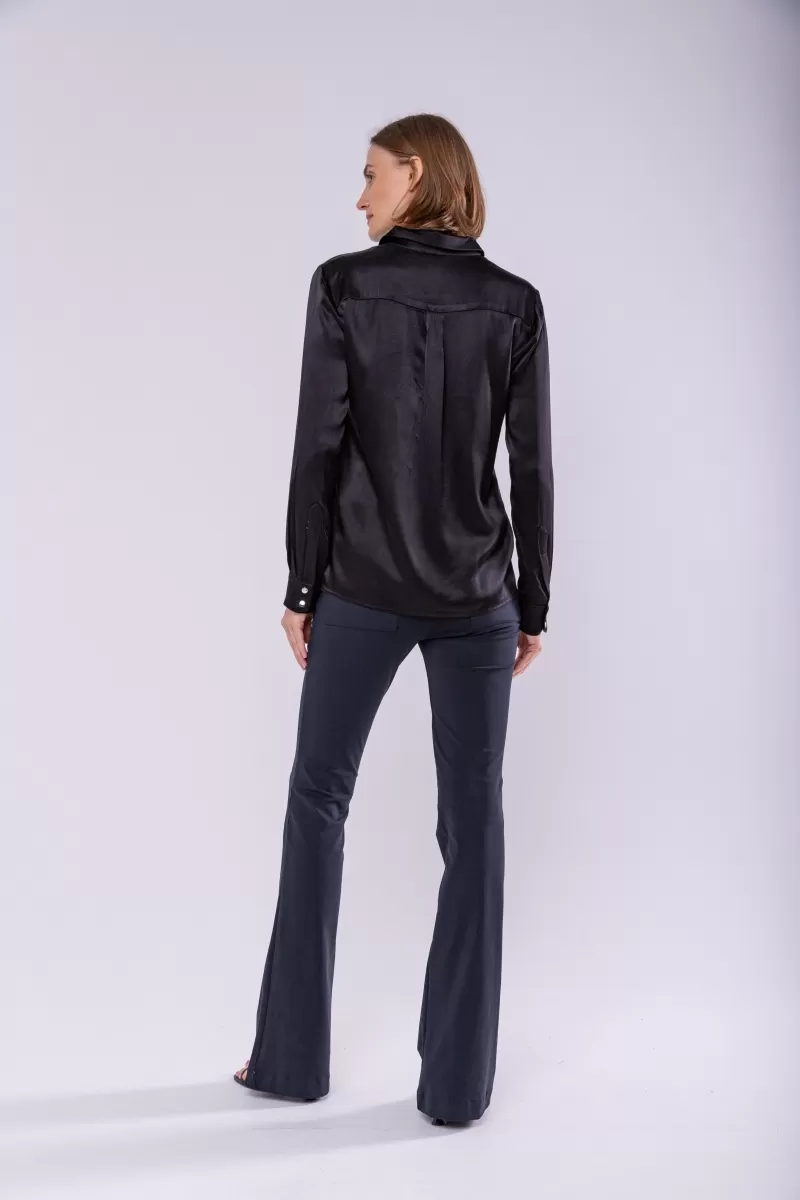 Hidrogênio - BLACK SATIN SHIRT - 19829001 Hidrogênio - BLACK SATIN SHIRT - 19829001