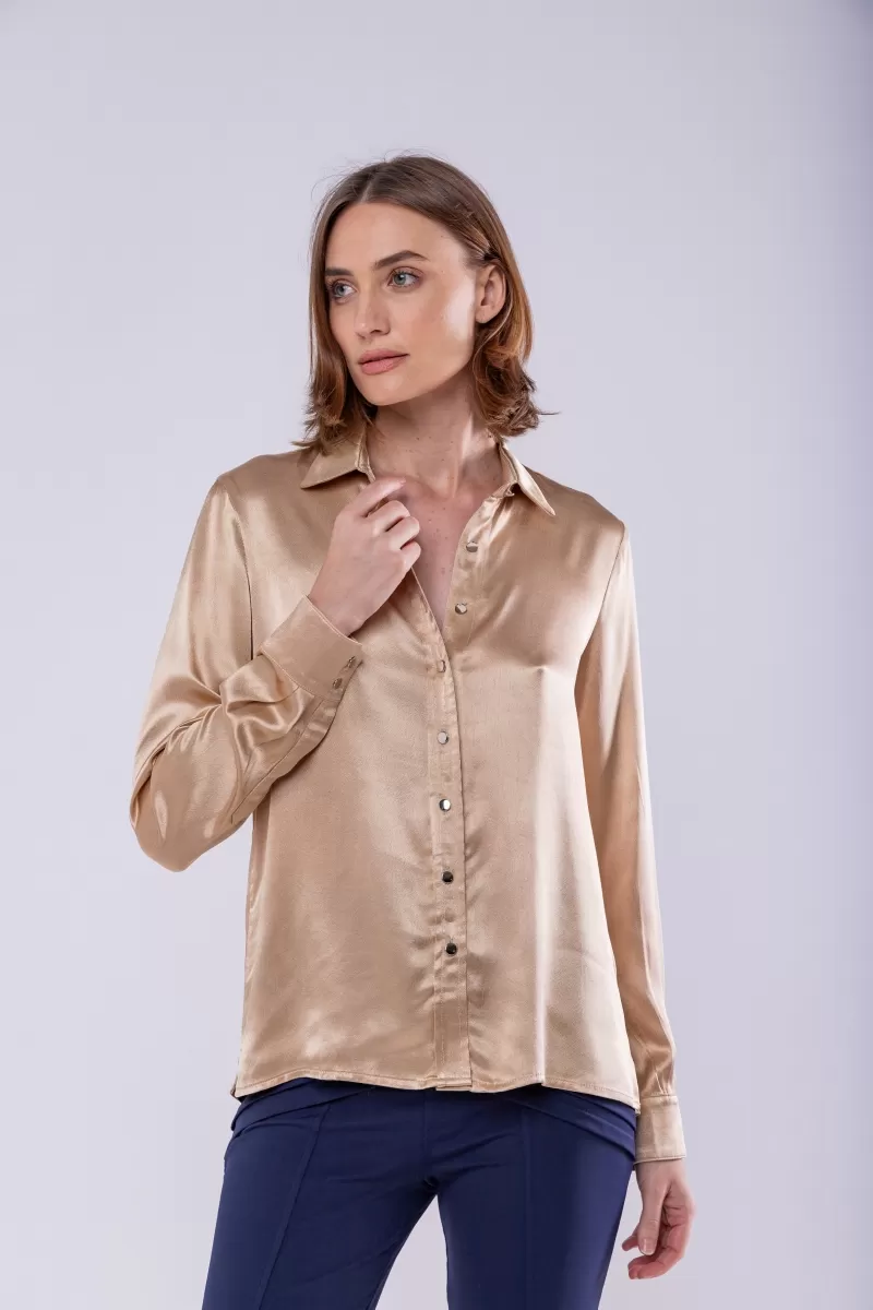 Hidrogênio - WHEAT SATIN SHIRT - 19829343 Hidrogênio - WHEAT SATIN SHIRT - 19829343