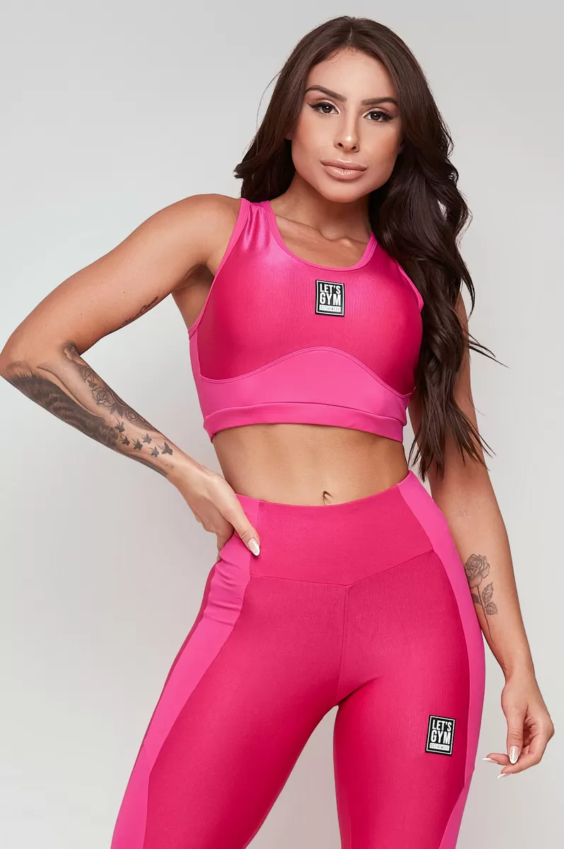 Lets Gym - Top High pink Pink - 2268RP Lets Gym - Top High pink Pink - 2268RP