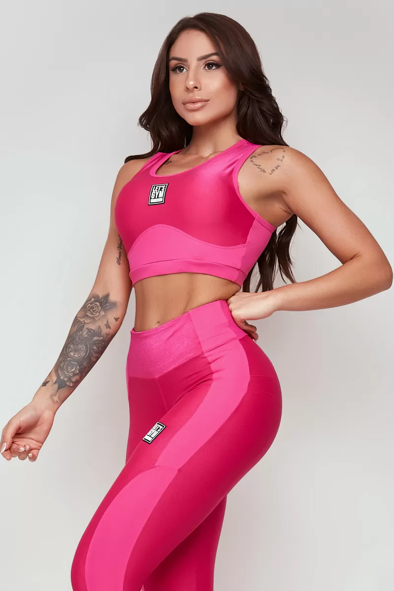 Lets Gym - Top High pink Pink - 2268RP Lets Gym - Top High pink Pink - 2268RP