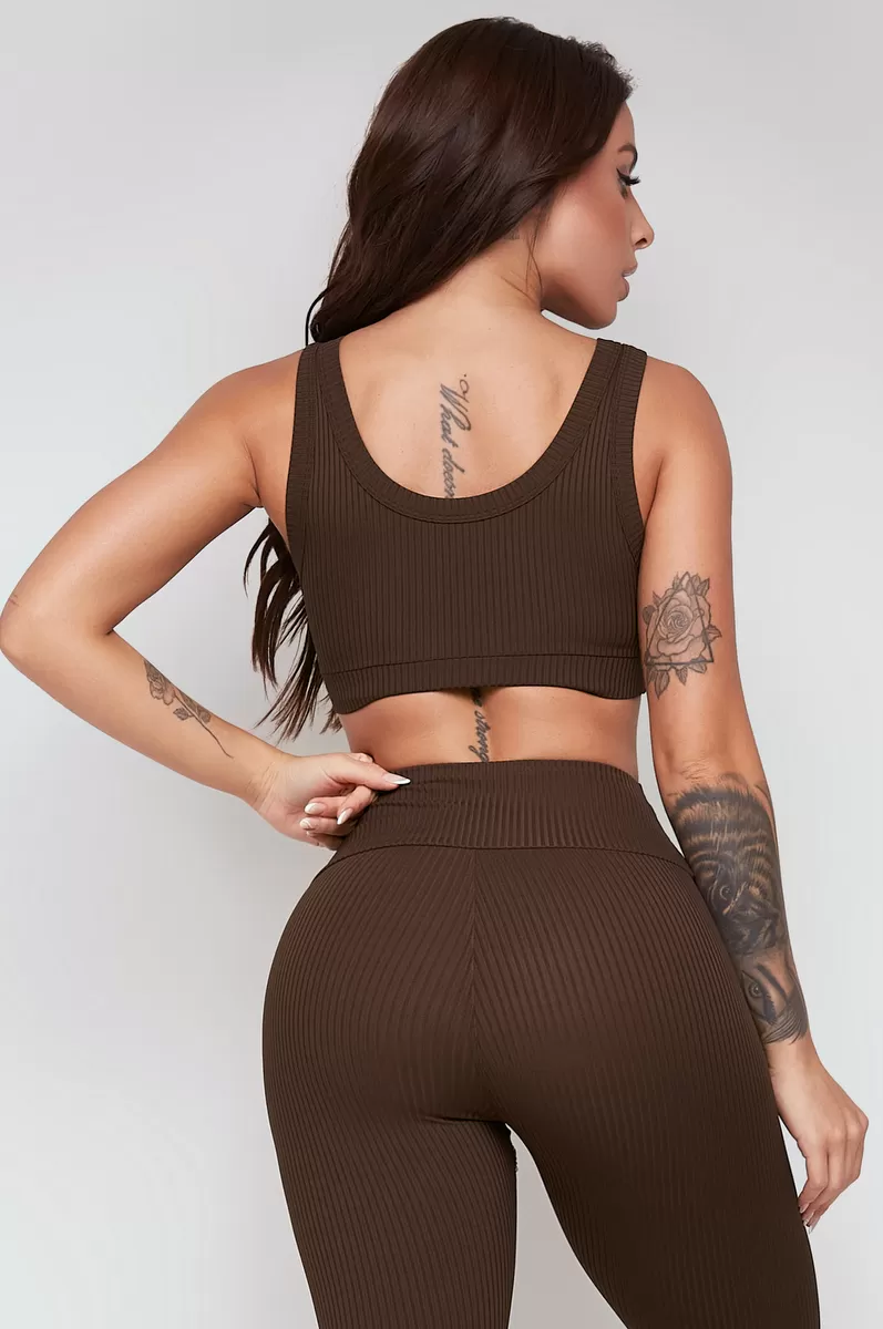 Lets Gym - Top Comfort Rib Coffee - 2298CF Lets Gym - Top Comfort Rib Coffee - 2298CF