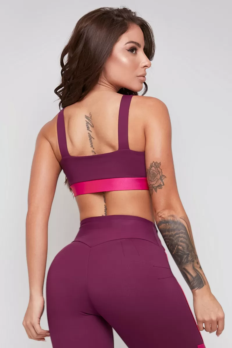 Lets Gym - Top Hardy Pulse Marsala - 2289MS Lets Gym - Top Hardy Pulse Marsala - 2289MS