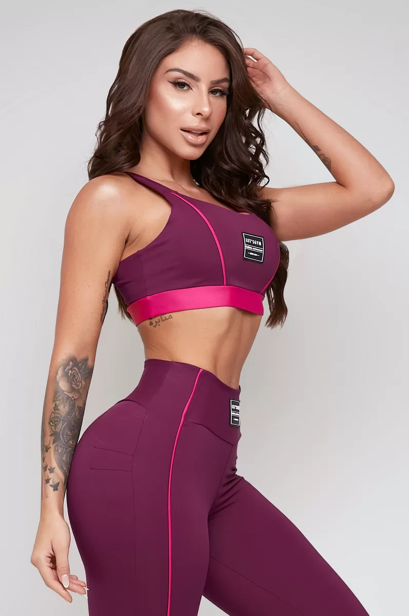 Lets Gym - Top Hardy Pulse Marsala - 2289MS Lets Gym - Top Hardy Pulse Marsala - 2289MS