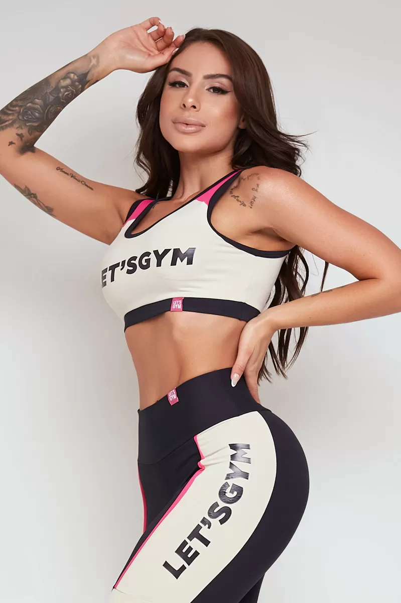 Lets Gym - Top Brand Colors Off White and Black - 2287OFWPT Lets Gym - Top Brand Colors Off White and Black - 2287OFWPT
