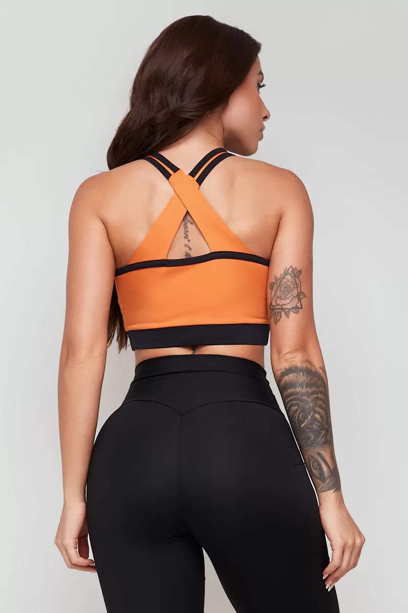 Lets Gym - Black and Ocher Rally Top - 2351PTOC Lets Gym - Black and Ocher Rally Top - 2351PTOC