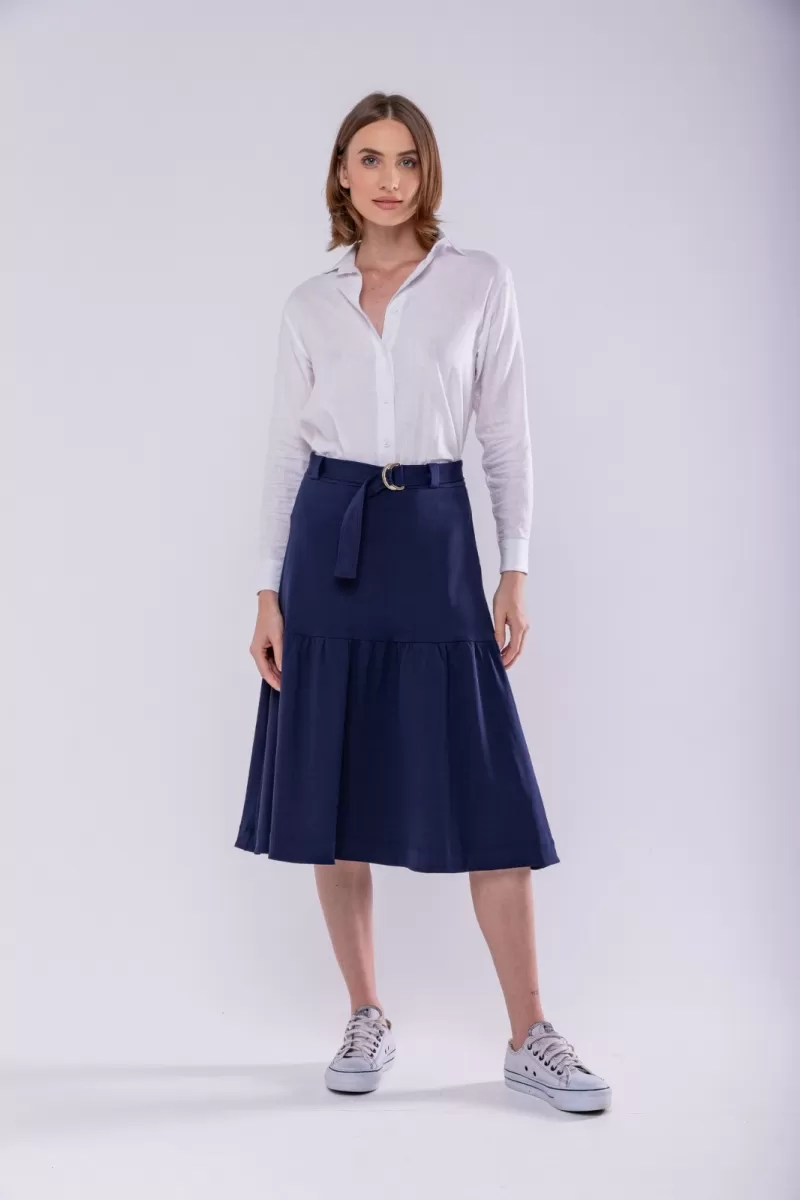 Hidrogênio - FULL MIDI SKIRT WITH ECLIPSE BELT - 19621207 Hidrogênio - FULL MIDI SKIRT WITH ECLIPSE BELT - 19621207