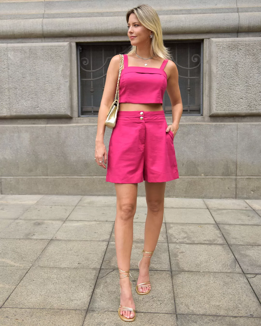 Miss Misses - Cropped Miss Misses With Pink Frio Detail - 54191PINK Miss Misses - Cropped Miss Misses With Pink Frio Detail - 54191PINK