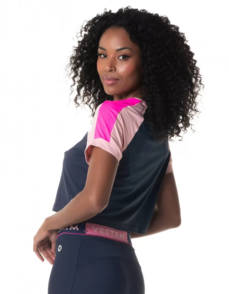 Vestem - Dry Fit Bold Dark Navy Short Sleeve Shirt - BMC731.I24.C0173