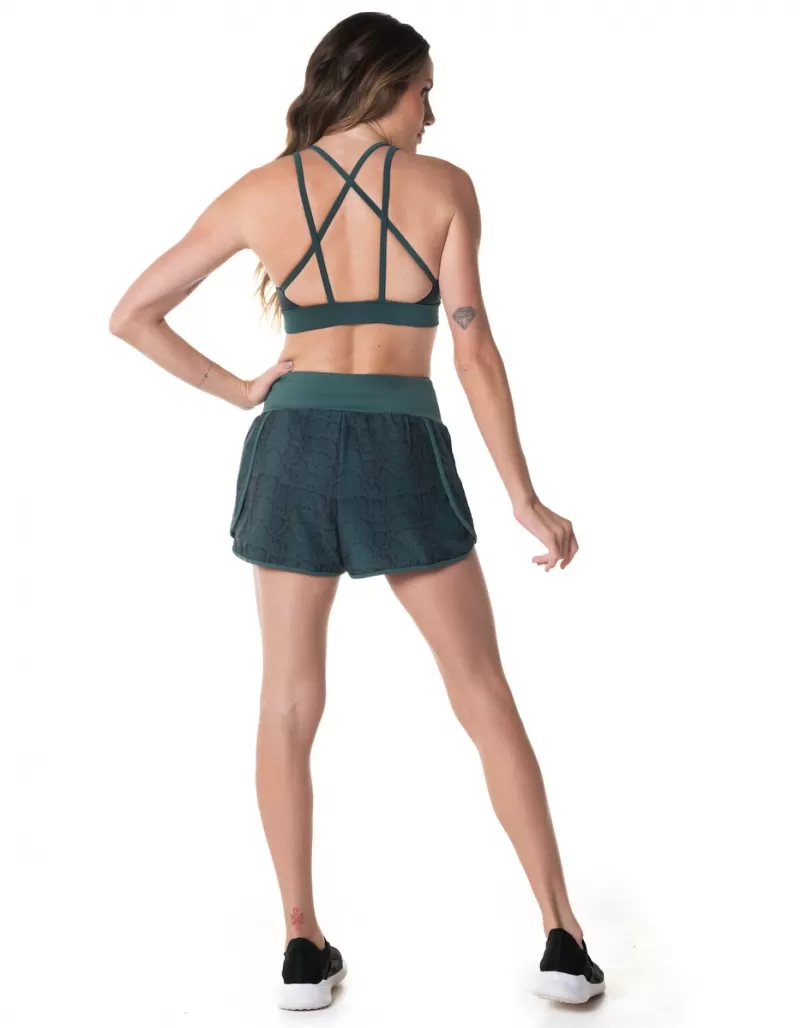 Vestem - Licabeto Snake Green Shorts - SH567.I24.E1255.I24 Vestem - Licabeto Snake Green Shorts - SH567.I24.E1255.I24
